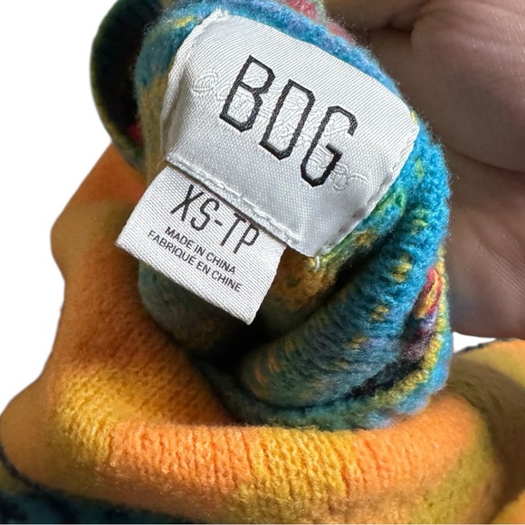 BDG Multicolor Maura Rainbow Knit Sunshine Colorful Oversized Spring Sweater - Picture 15 of 15